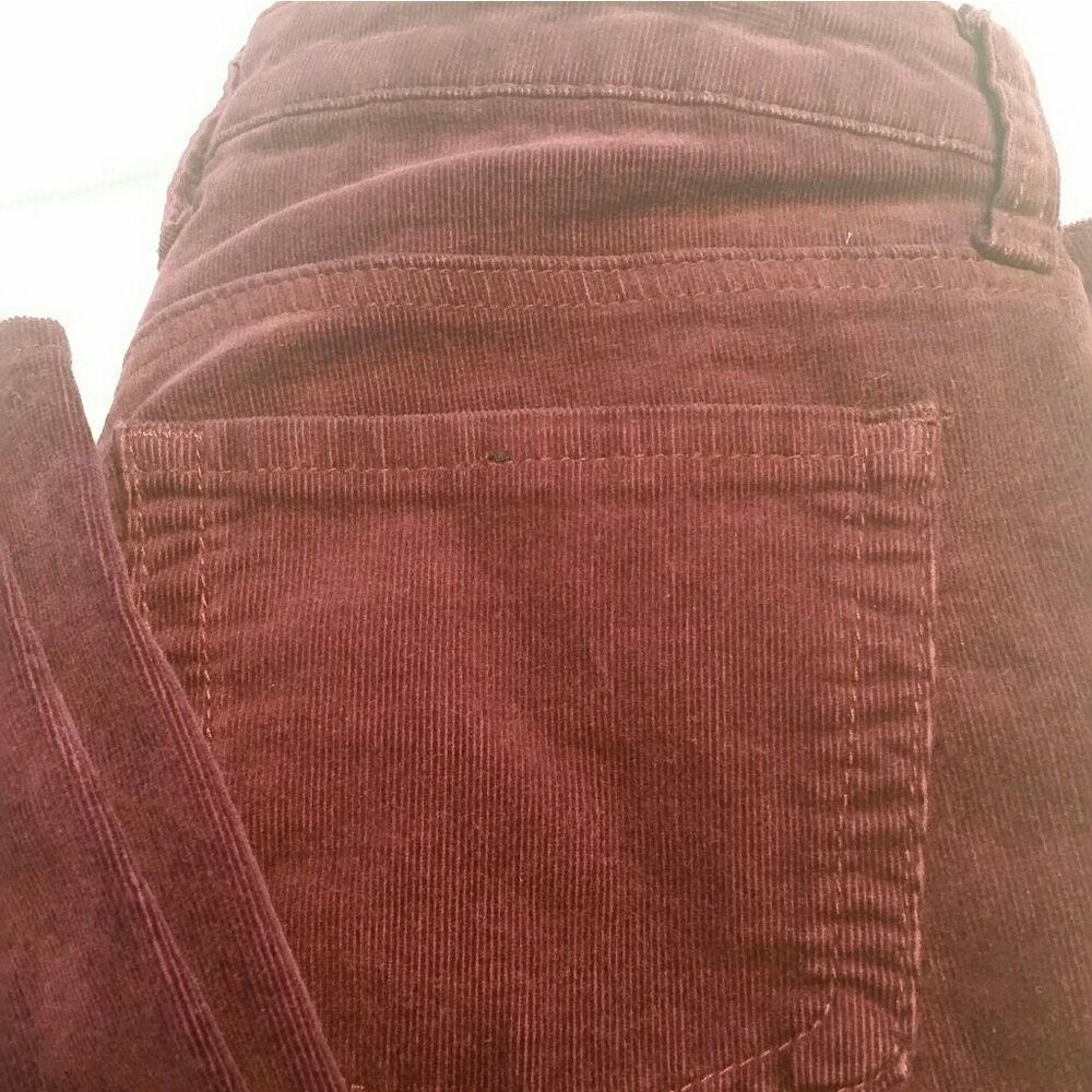 Edyson Hampton Maroon skinny corduroy jeans